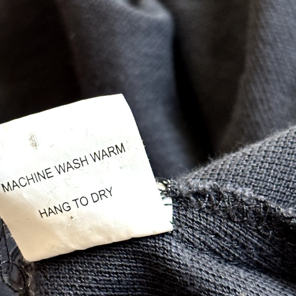 Planet OS Collared Button Tunic Black Dress 100% Pima Cotton Grunge Boho - Picture 6 of 12